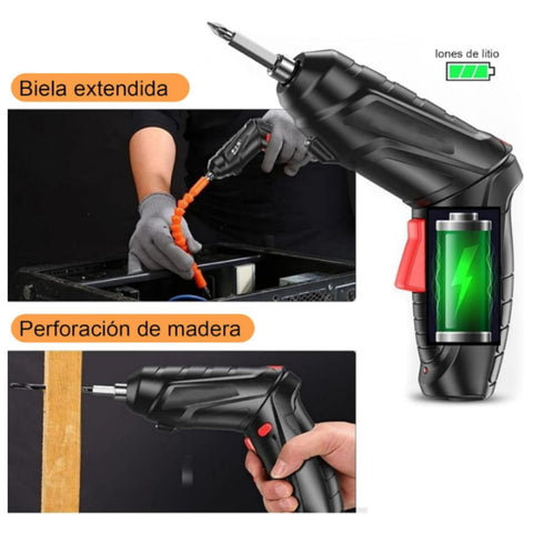 Destornillador Portátil 47 Pzas + Alargador Flexible 🧰