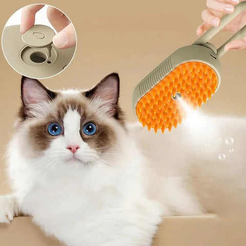 ¡No Más Pelos por Toda La Casa!  Steam Brush Pro: Cepillo de Vapor 3 en 1 para Mascotas